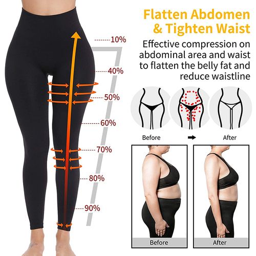 Fashion (Black)Shapewear Anti Cellulite Compression Women Leggings Leg  Slimming Body Shaper High Waist Tumm @ Best Price Online