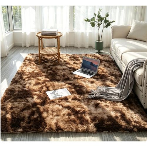 Fluffy Carpets Tie-Dye Brown Soft Area Rugs Washable Modern Rugs for Home -120*200cm(4ft X 7ft)