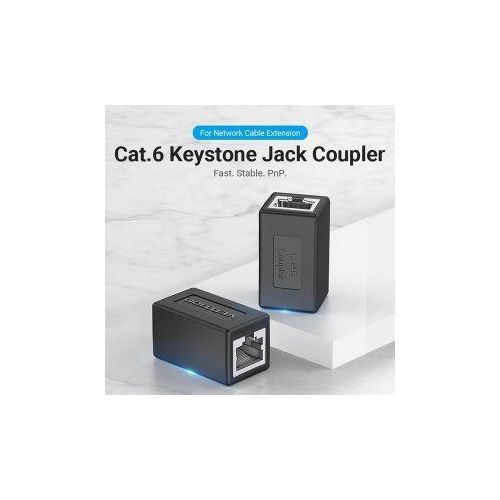 product_image_name-Vention-Cat.6 FTP Keystone Jack Coupler Black-2
