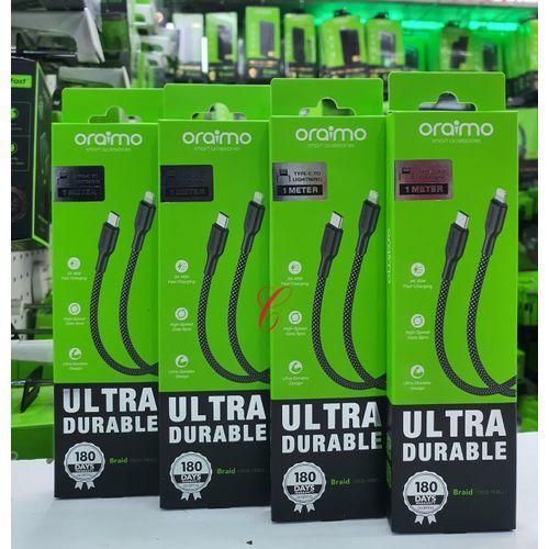 product_image_name-Oraimo-Braid 45W Type C to Lightning Braided Fast Charging 3A Data Cable-1