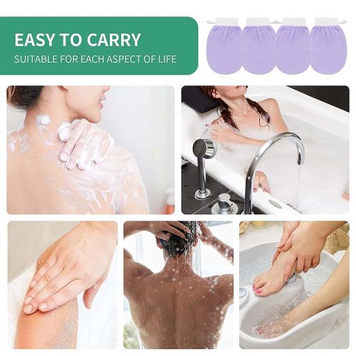 product_image_name-Generic-Deep exfoliating bath towel gloves purple high elastic non-slip type-2