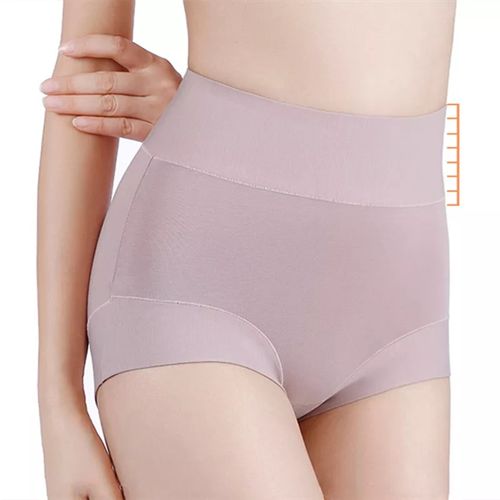 Fashion 3PCs Comfy Cotton Tummy Control Plus Size Highwaist Panties(Hips  42-52inches) @ Best Price Online