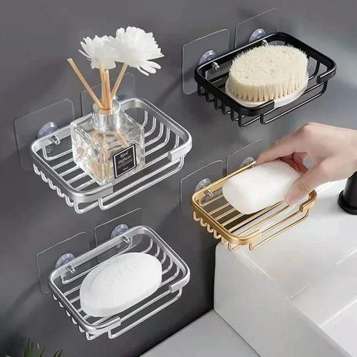 product_image_name-Generic-Punch-Free Aluminum Drain Soap Dish Holder Drainer-2