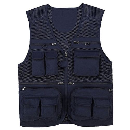 Outdoor Fishing Vests Quick Dry Breathable Multi Pocket Mesh