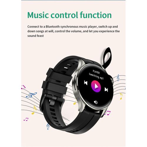 product_image_name-Awei-H12 Smart Watch 1.32 TFT, Bluetooth Calling, IP67, Heart Rate and SpO2 - Black-2