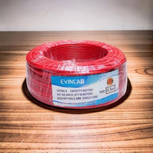 product_image_name-Evin- Red 2.5mm Single Core Tangle-free Coil High Durability Wiring Cable -1