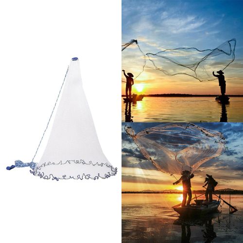 Generic Hand Cast Fishing Net Easy Throw Nylon Saltwater Fishing