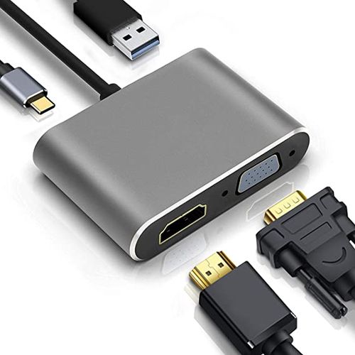  USB C to USB Hub with 100W PD-in, uni (Slim& Aluminum