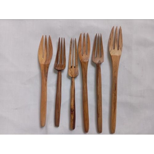 product_image_name-Generic-Asili Craft™ Wooden Fork Hand-Finished African Olive Wood-1