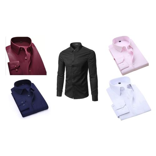 product_image_name-Fashion-5pcs Formal Shirts Short Sleeve (cotton)-1