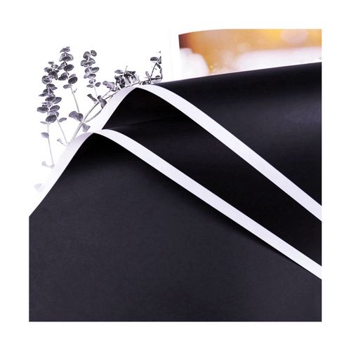 Black and White Edge Flower Wrapping Paper