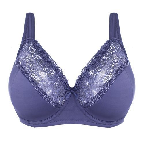 Fashion Women Padded Lace Bras Underwire Full Coverage Sheer