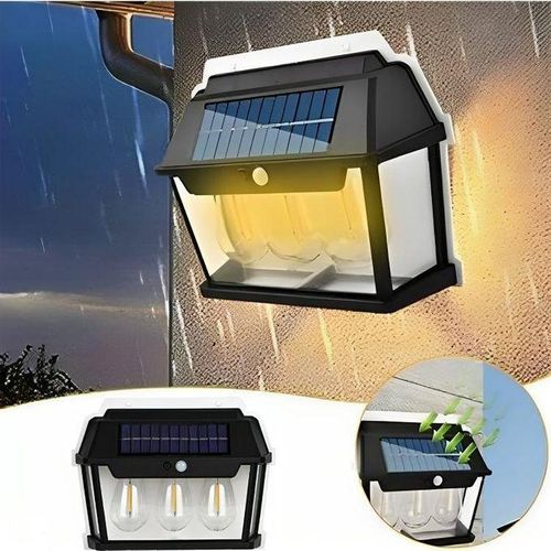 product_image_name-Generic-Solar Wall tripple- 3 bulbs  LED Lamp Motion Sensor Interaction Wall Light-3