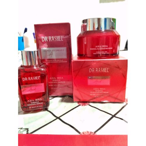 Dr. Rashel Alpha Hydroxy Acid AHA BHA Miracle Renewal Face Cream+serum Best Price Online