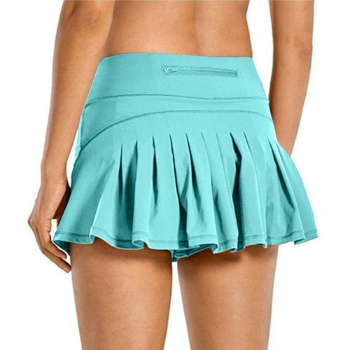 Women Sports Skirts With Shorts High Waist Pleated Short Dress