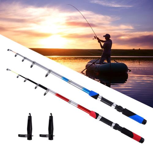Generic 2.1M Portable Telescopic Fishing Rod Fiberglass Fishing Pole Travel  Sea Fishing Spinning Rod @ Best Price Online