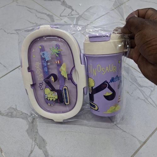 product_image_name-Generic-Leakproof 3 Partition Kids Lunch Box + Spoon + Fork-2