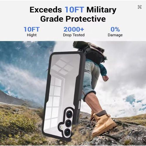 product_image_name-Samsung-Galaxy A16 Transparent, Clear and Colorless with Black Edges New Skin Unique and Stylish Phone Case/ Cover-1