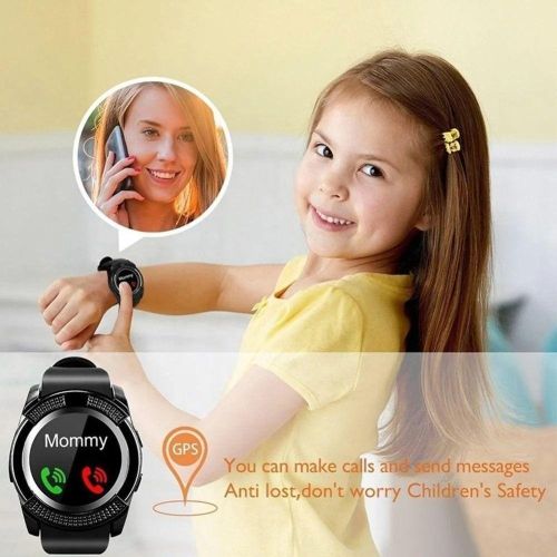product_image_name-Generic-V8 Smart Watch Men/Women 4G Card Camera Answering Calls Dial (Black)-2