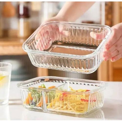 product_image_name-Generic-3pcs Borosilicate Glass Food Storage Containers with Airtight Lids – 410ml, 700ml & 1050ml-3
