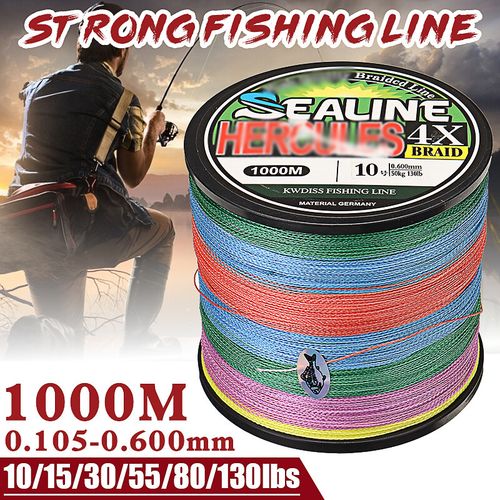 Generic Super Strong Braided Line 1000m 4 Strands PE Braid  10/15/30/55/80/130lbs 101000 Meters @ Best Price Online