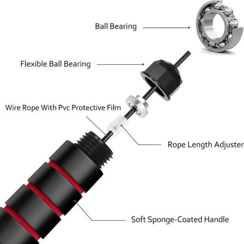 product_image_name-Generic- Adjustable Jump Rope for Workout, Fitness Jump Rope for Men Women and Kids-4