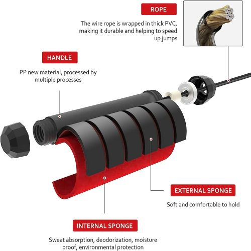 product_image_name-Generic- Adjustable Jump Rope for Workout, Fitness Jump Rope for Men Women and Kids-5