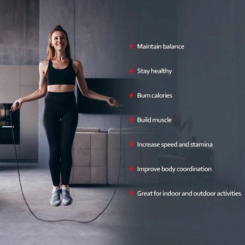 product_image_name-Generic- Adjustable Jump Rope for Workout, Fitness Jump Rope for Men Women and Kids-7