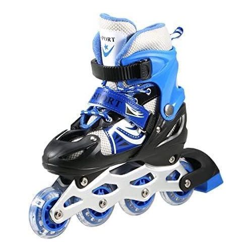 product_image_name-Generic-Adjustable Inline Skates for Kids Pink Skating Shoes-3