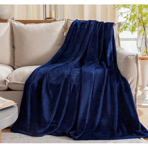 product_image_name-Generic-Fleece Throw Fleece Blanket-Navy Blue-1