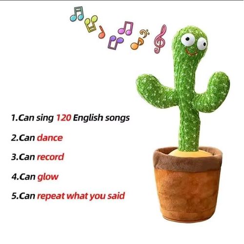 product_image_name-Generic-DANCING TALKING CACTUS BABY TOY SINGING MIMICKING REPEATING PLUSH TOY -3