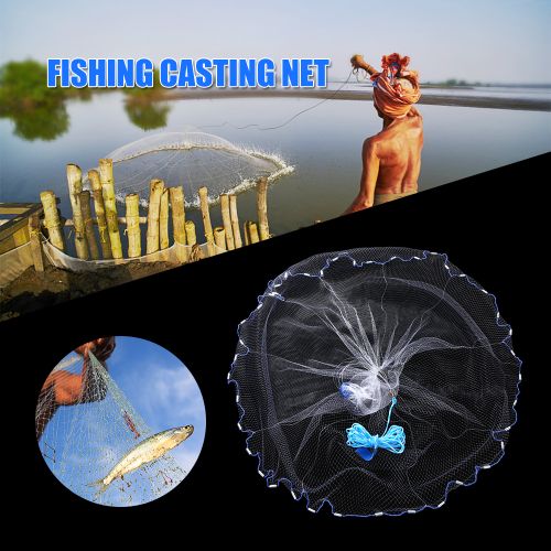 Generic Fishing Casting Net 7.8FT Fishing Net Saltwater Freshwater @ Best  Price Online