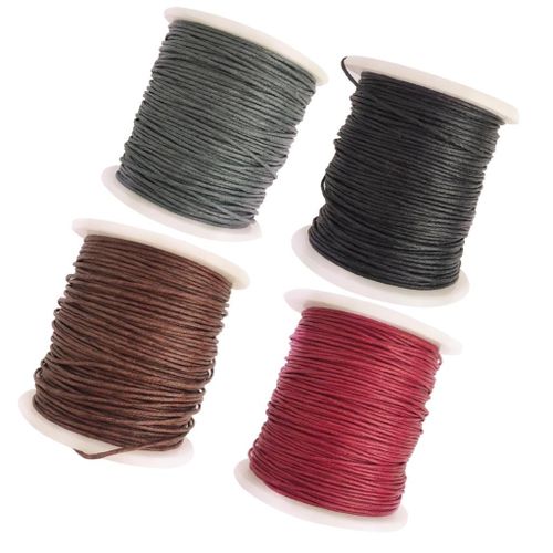 Generic 4 Rolls Waxed Cotton Cords Cord 1mm Cord Waxed Beads Making Ropes,  @ Best Price Online