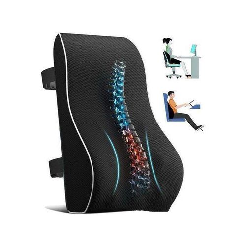 product_image_name-Generic-Memory Foam Backrest Cushion – Ergonomic Lumbar Support for Office, Car & Home-1