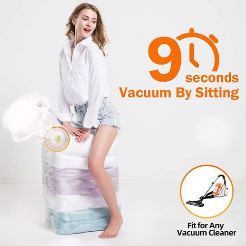 3pcs 50cm*70cm Vacuum Compression Storage Bags With Pump, Sealed