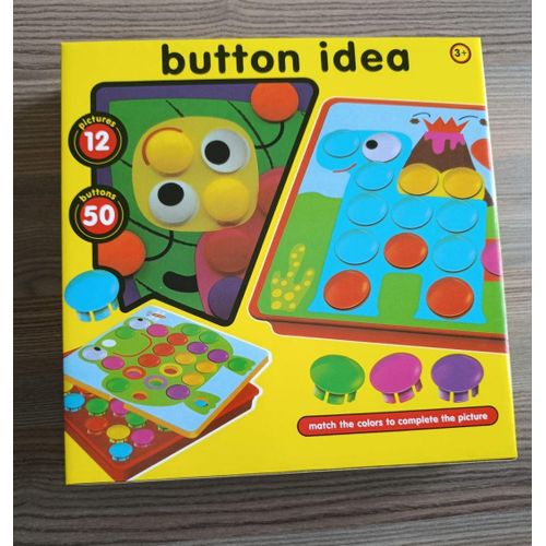 product_image_name-Generic-3D Mosaic Creative Toddler Developmental Toy For Fine Motor Skills, Focus & Concentration, Cognitive Dev, Creativity & Social Interaction 3+ Years - Includes 50 Buttons 12 Images And Tray-8