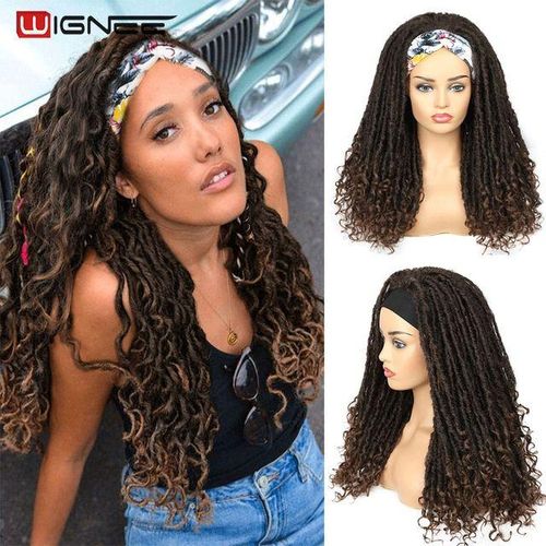 Generic Wignee Long Soft Black Synthetic Wigs Headband Faux Locs Dreadlock Dreads Braiding Crochet Twist Fiber American Women Hair Wigs Best Price Online Jumia Kenya
