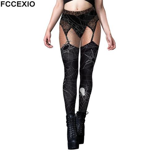 Generic Fccexio Halloween Party Spider Print Women Legging Womens