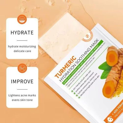 product_image_name-SADOER-5 Pieces Turmeric Face Mask, Tumeric Hydration Soothing Mask-2