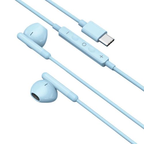 product_image_name-Generic-High-fidelity wired headphones with inline controls, Type-C connector, 1.2m cable length, Blue-1
