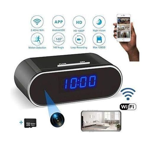 product_image_name-Generic-Wireless WiFi Mini Camera Digital Table Clock With Full HD 1080P, Low Light Vision, Motion Detection-1