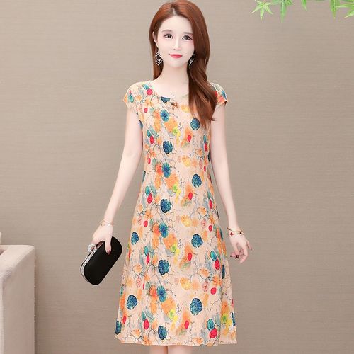 New Fashion Vintage Summer Dress For Women Plus Size Dresses Print