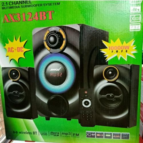 Ampex 2.1CH Sub Woofer-Bluetooth,AC/DC 