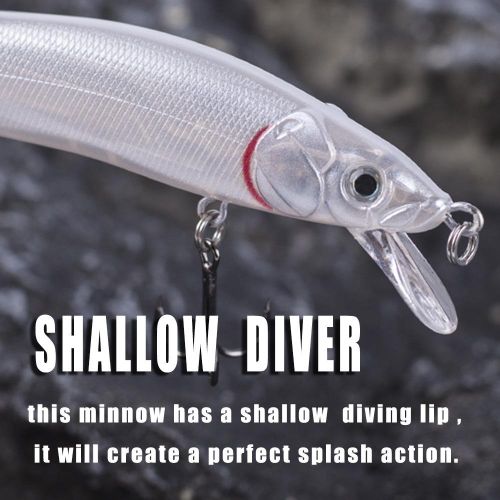 Generic Hard Fishing Lures Sinking Minnow Swing Bait with 3D Realistic Eyes  High-Resolution Body Details 12cm 13.3g Jerk Baits for Bass Fishing @ Best  Price Online