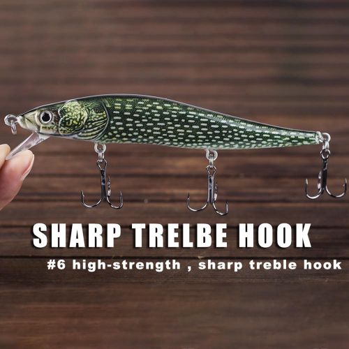 Generic Hard Fishing Lures Sinking Minnow Swing Bait with 3D Realistic Eyes  High-Resolution Body Details 12cm 13.3g Jerk Baits for Bass Fishing @ Best  Price Online