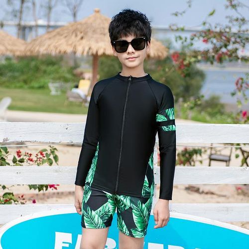 Generic Girls Long Sleeve Swimsuit Rash Guard Sun Protection Trousers Shorts Boy 3 Piece Black Printed Quick Dry Surfing Diving Suit boy Best Price Online Jumia Kenya