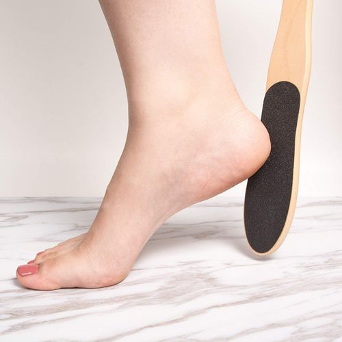 2 Sided Wooden Foot File - Dry, Dead Skin Exfoliator, Sander