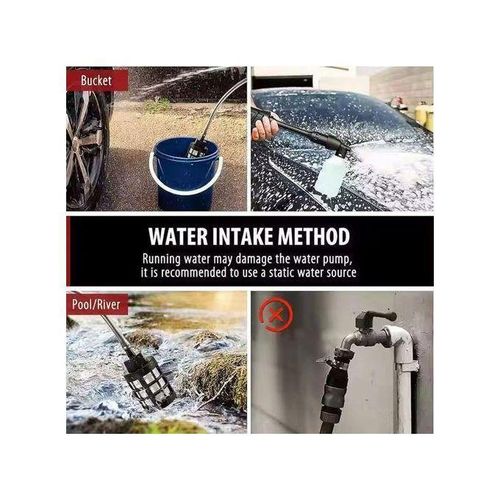 product_image_name-Generic-Portable Cordless high Pressure water spray gun Washing machine with two Batteries 6-in-1 Nozzle, 5m  Hose pipe for car washing, home and garden cleaning -2