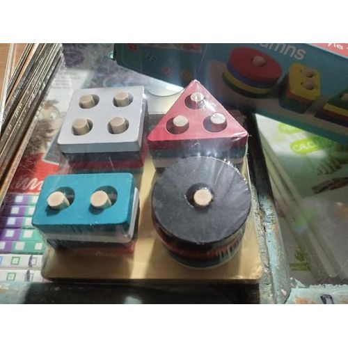 product_image_name-Generic-Kids Wooden Multicolored Geometric Stacking & Sorting Board – Montessori Shape Sleeve - Column-4