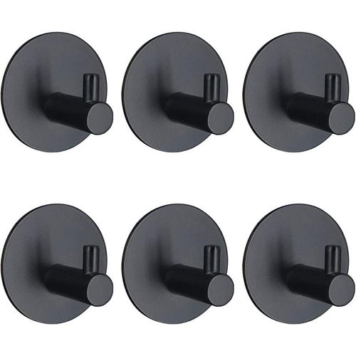 Generic Wall Hooks Adhesive Stainless Steel Hooks (Black) @ Best Price  Online